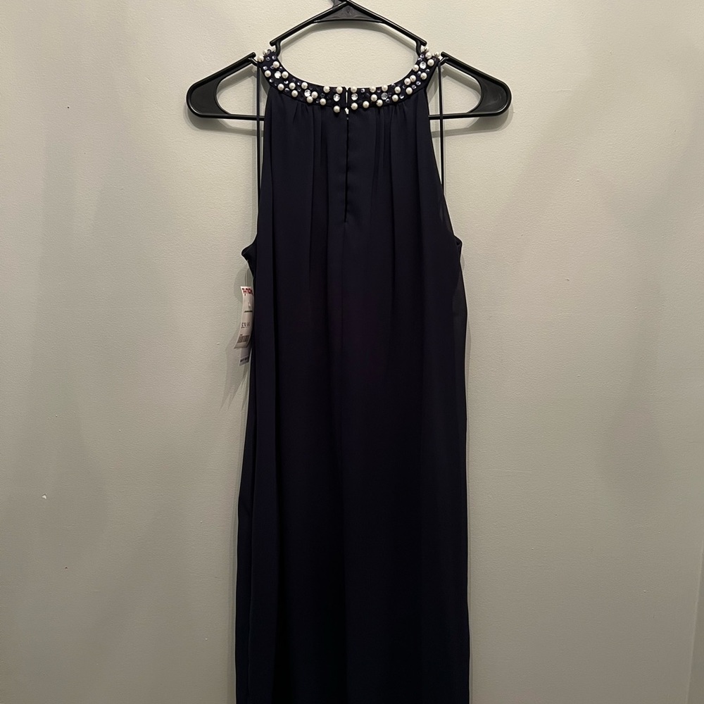 Navy blue short cocktail dress